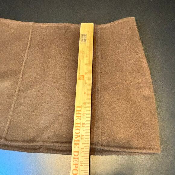 LPA Brown Wool Blend Mini Skirt Size M Soft Fall Winter Neutral Chic - Picture 8 of 10